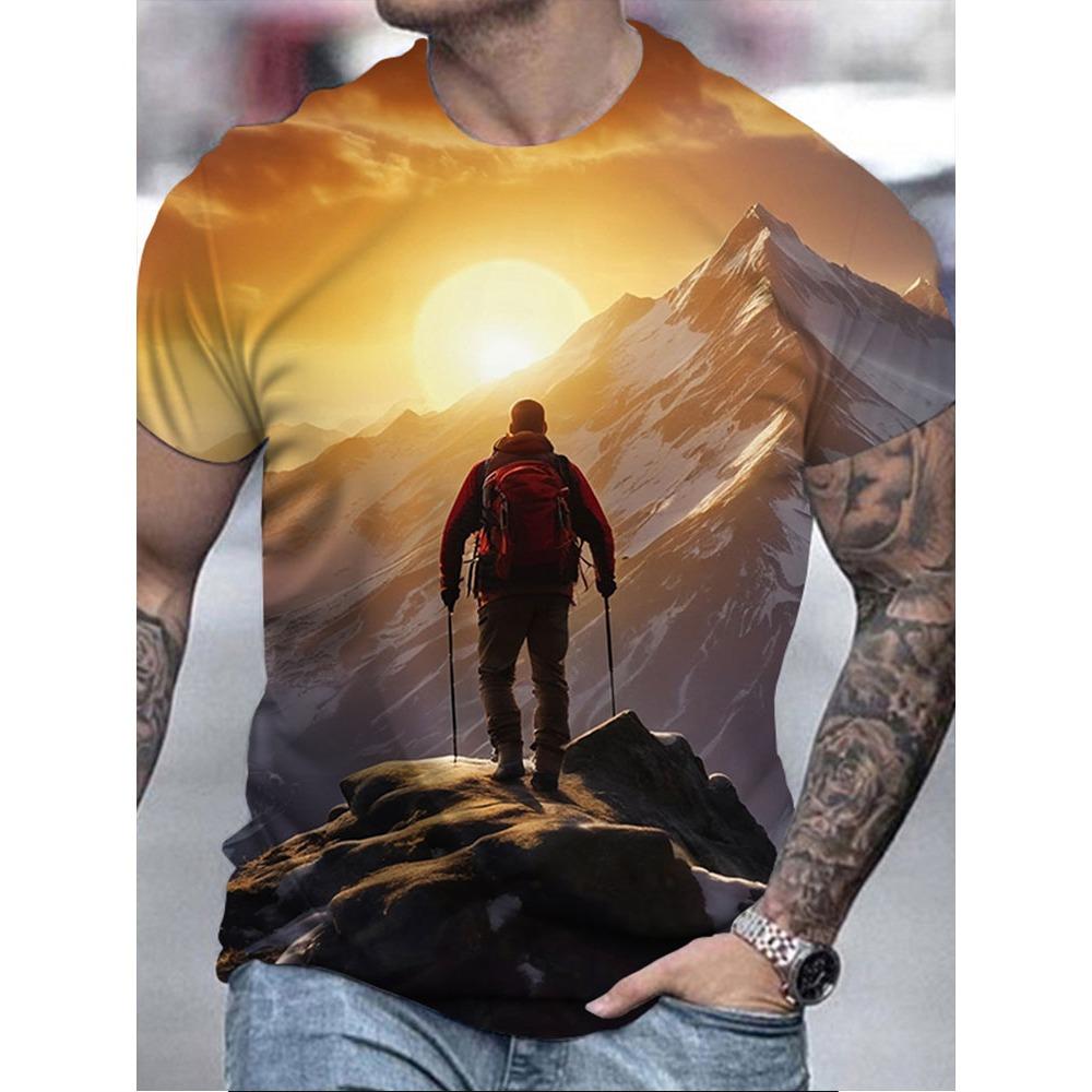 Мужская футболка с принтом 3D Mountain, летняя, удобная, дышащая, с короткими рукавами, для любителей активного отдыха, мужская футболка большого размера 6XL
Мужская футболка с принтом 3D Mountain, летняя, удобная, дышащая, с короткими рукавами, для любителей активного отдыха, мужская футболка большого размера 6XL