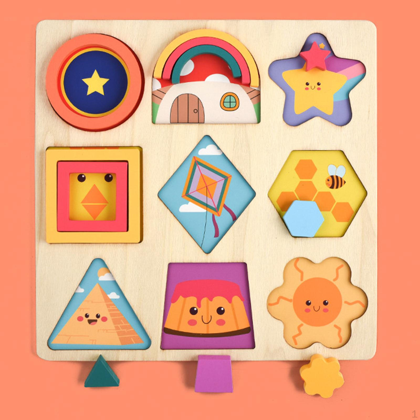 Kids Wooden Shape Puzzles Toys Early Education Birthday Gift Children Fine Motor Skill Game Learning Style B
Kids Wooden Shape Puzzles Toys Early Education Birthday Gift Children Fine Motor Skill Game Learning Style B