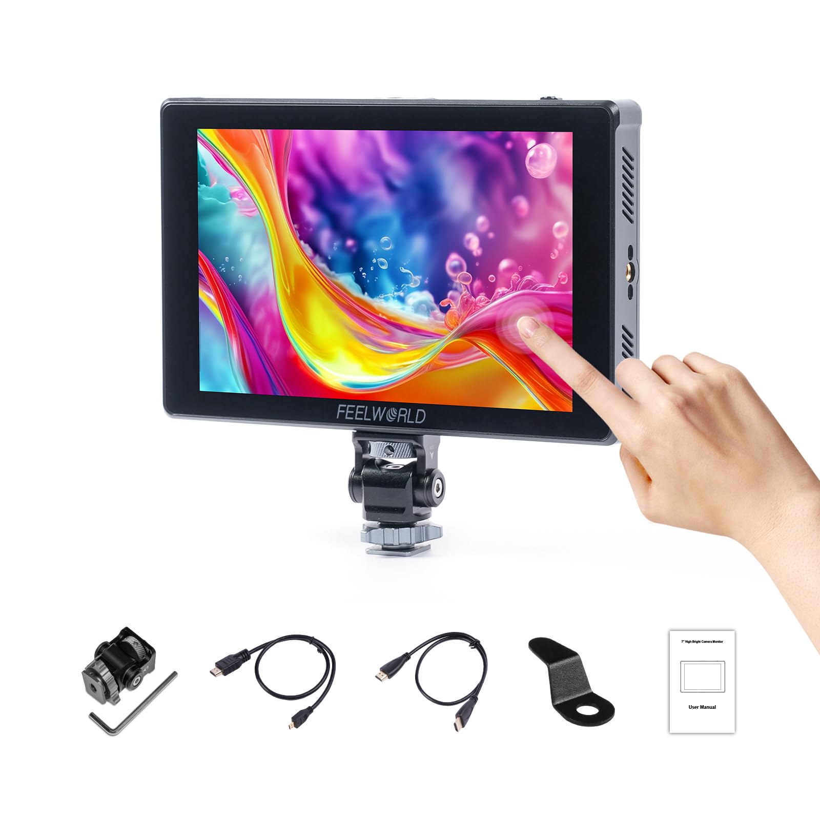 FEELWORLD F7 Plus Touchscreen DSLR Camera Field 3D Lut HDR F970 External Power Supply Mount 1920 x 1200 4K 60 HDMI Input and DC 5V Input 7-inch
FEELWORLD F7 Plus Touchscreen DSLR Camera Field 3D Lut HDR F970 External Power Supply Mount 1920 x 1200 4K 60 HDMI Input and DC 5V Input 7-inch