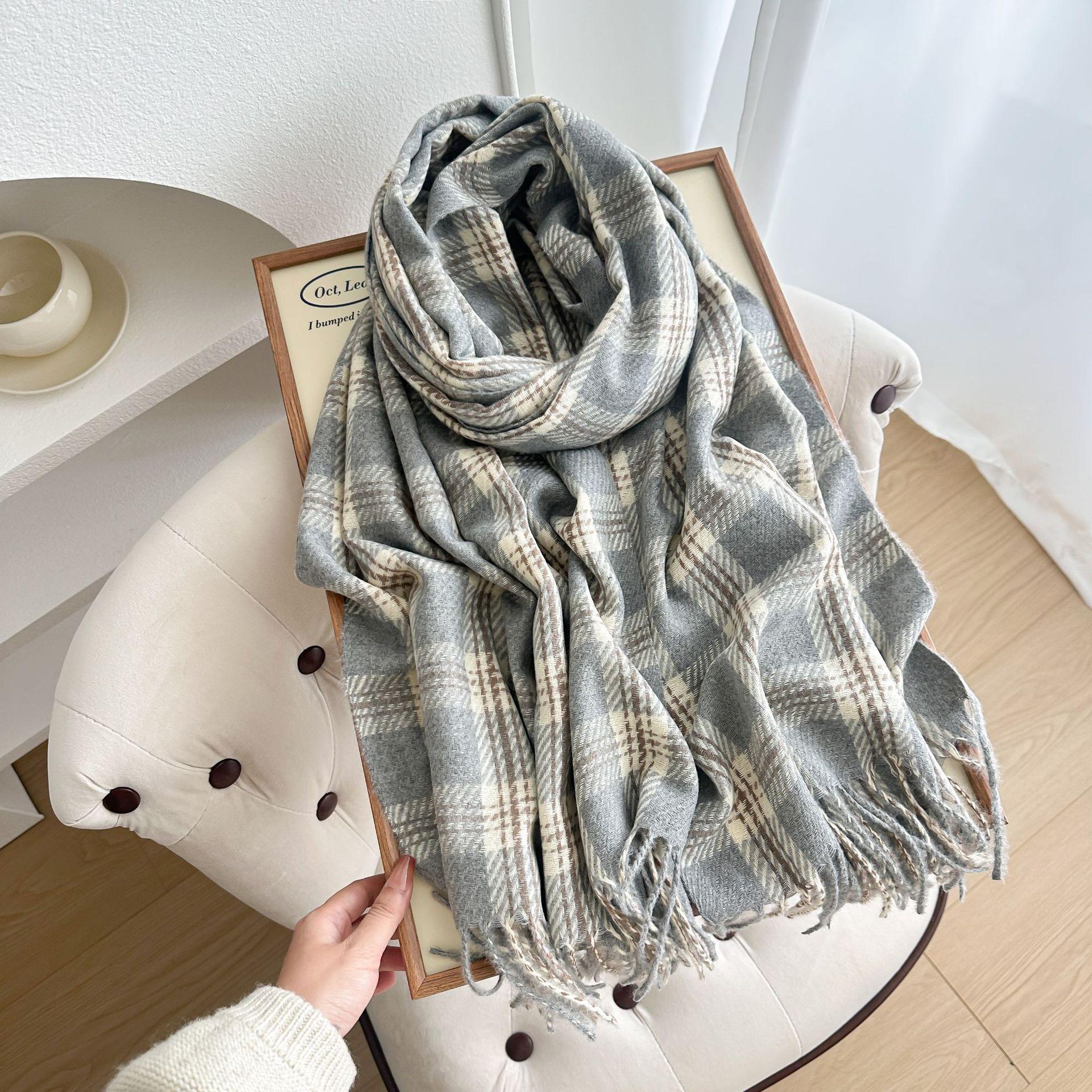Autumn Winter Women Knit Scarf Lady Men Sweet Preppy Casual Plaid Tassel Scarve Foulard Wrap Shawl Femme Male Unisex Retro New One Size& 8Y
Autumn Winter Women Knit Scarf Lady Men Sweet Preppy Casual Plaid Tassel Scarve Foulard Wrap Shawl Femme Male Unisex Retro New One Size& 8Y