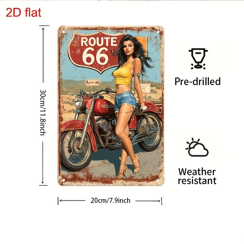 2D flat, 1pc vintage metal Decorative sign |route 66 cycling wall decoration |Durable, pre perforated, easy to hanging, 20x30cm 20x30cm(7.8x11.8inch)
2D flat, 1pc vintage metal Decorative sign |route 66 cycling wall decoration |Durable, pre perforated, easy to hanging, 20x30cm 20x30cm(7.8x11.8inch)