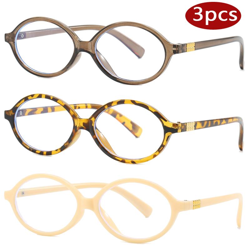 Cycling 3pcs Simple Oval Anti Blue Light Glasses Frames Women Computer Optical Lenses Glasses Eyewear Small Frame Eyeglasses
Cycling 3pcs Simple Oval Anti Blue Light Glasses Frames Women Computer Optical Lenses Glasses Eyewear Small Frame Eyeglasses