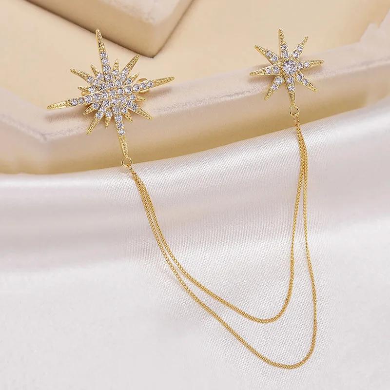 Fashion Elegant Women Girls Eight Stars Crystal Chains Brooches Badges Exquisite High-end Classic Lady Suit Coat Pins Jewelry золотой
Fashion Elegant Women Girls Eight Stars Crystal Chains Brooches Badges Exquisite High-end Classic Lady Suit Coat Pins Jewelry золотой
