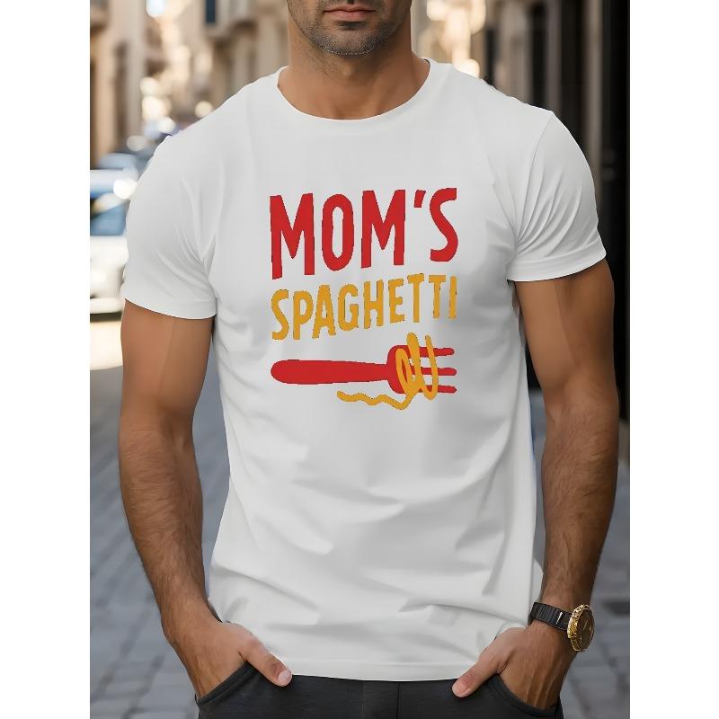MOM S SPAGHETTI Graphic Print Men s Creative Top, Casual Short Sleeve Crew Neck T-shirt, Men s Clothing For Summer Outdoor 4XL
MOM S SPAGHETTI Graphic Print Men s Creative Top, Casual Short Sleeve Crew Neck T-shirt, Men s Clothing For Summer Outdoor 4XL
