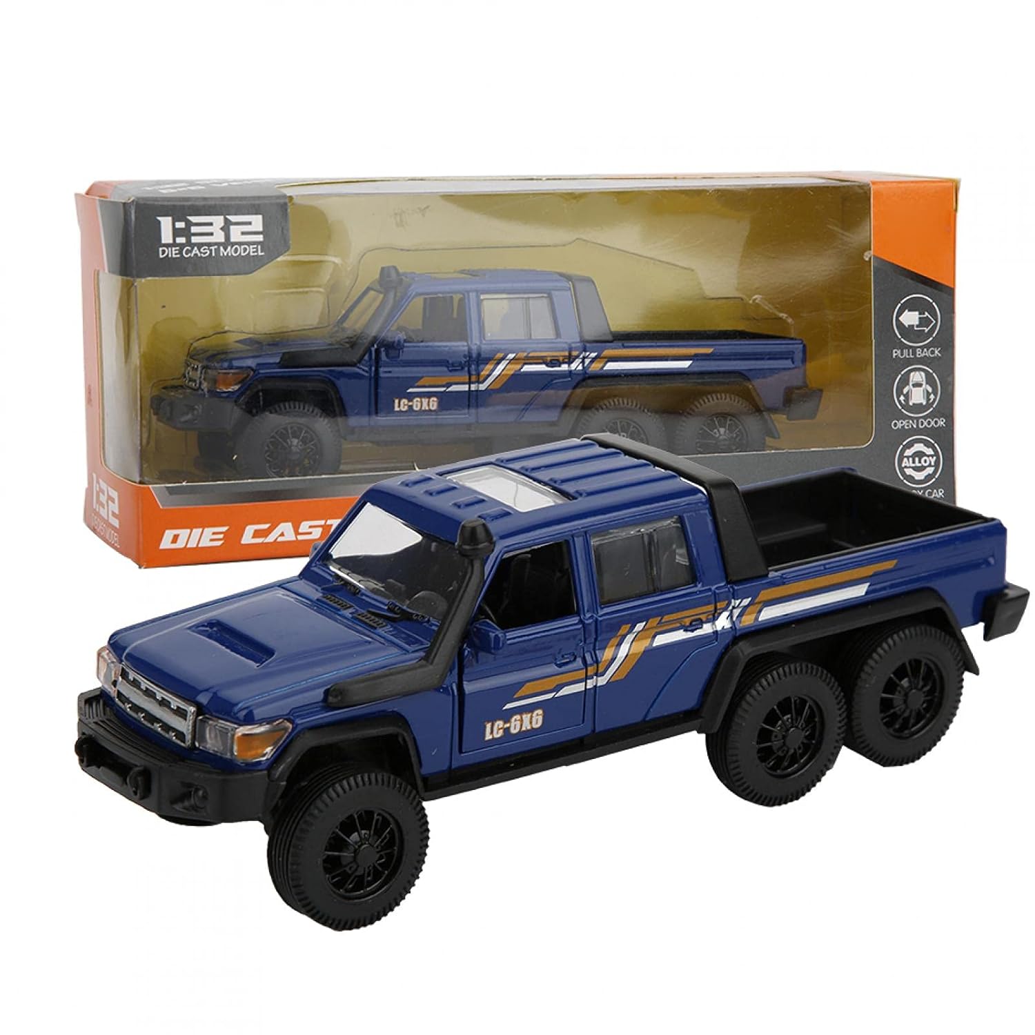Модель автомобиля Toyota LC-6X6 в масштабе 1/32, сплав ABS, материал, игрушечный автомобиль из сплава, высокая имитация, прочный, яркий цвет для подарков 1/32-Size:15*5*5cm синий
Модель автомобиля Toyota LC-6X6 в масштабе 1/32, сплав ABS, материал, игрушечный автомобиль из сплава, высокая имитация, прочный, яркий цвет для подарков 1/32-Size:15*5*5cm синий