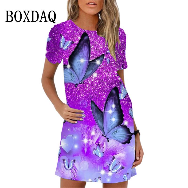2026 New Summer Sundress Sweet Elegant Purple Butterfly Print Mini Dress For Women Short Sleeve Loose Casual Mini Dress Oversize 6XL
2026 New Summer Sundress Sweet Elegant Purple Butterfly Print Mini Dress For Women Short Sleeve Loose Casual Mini Dress Oversize 6XL
