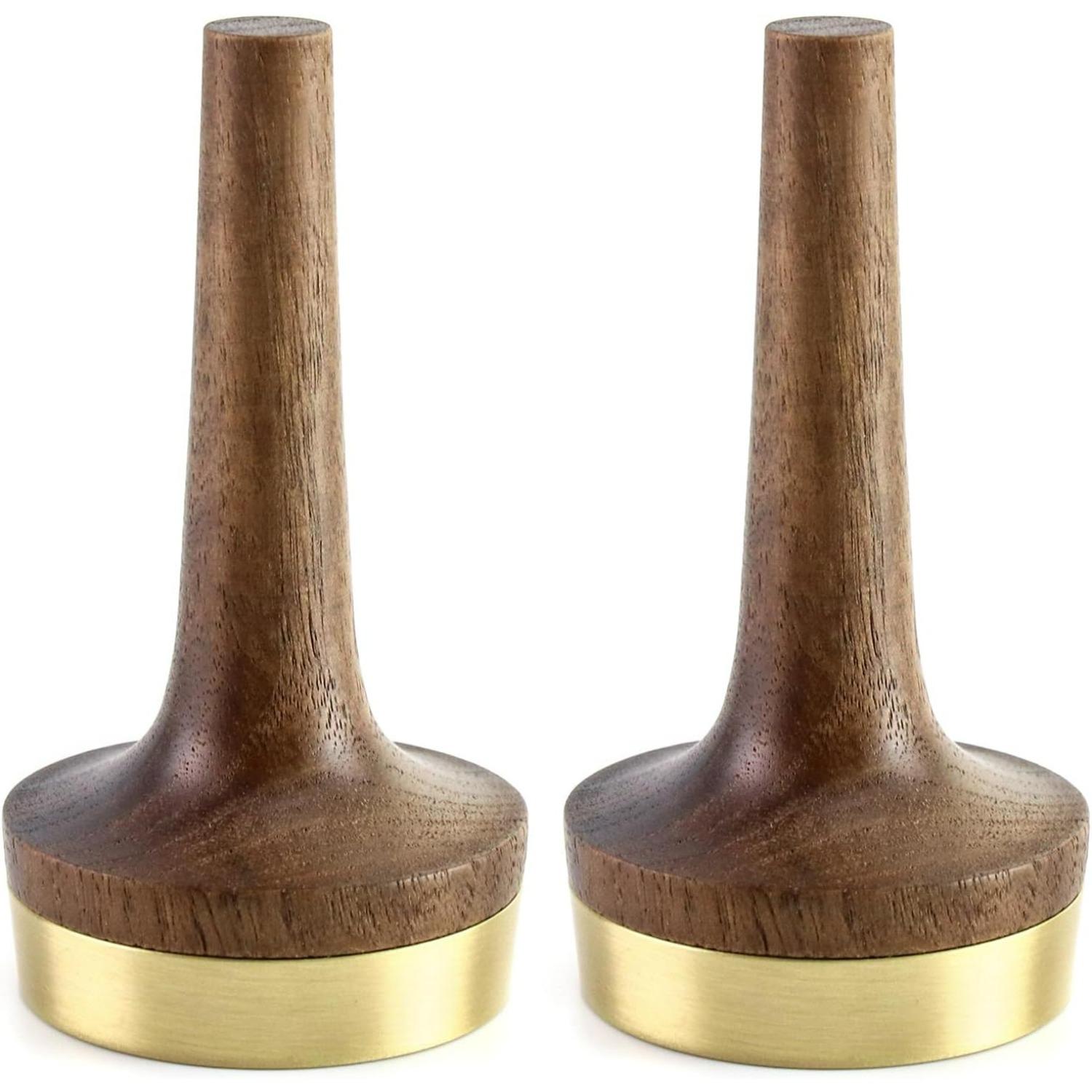 Wooden Ring Holder for Jewelry,2 Pack Black Walnut Wood with Brass Stand Modern Display,Gift For Wedding & Anniversary 2 Pcs
Wooden Ring Holder for Jewelry,2 Pack Black Walnut Wood with Brass Stand Modern Display,Gift For Wedding & Anniversary 2 Pcs