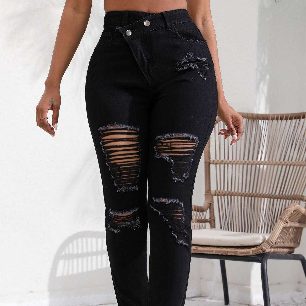 Women s Boyfriend Jeans Distressed Slim Fit Ripped Denim Pants Comfy Stretch Skinny Jeans Design Slant Button High Waisted Calf Jeans 2XL чорний
Women s Boyfriend Jeans Distressed Slim Fit Ripped Denim Pants Comfy Stretch Skinny Jeans Design Slant Button High Waisted Calf Jeans 2XL чорний