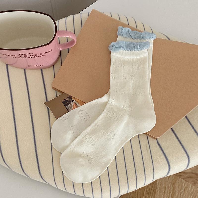 Female Summer Thin Sweet Hollow Out Color Bubble Mouth Boneless In The Tube Pile Pile Cotton Socks 1 pair синій/молоко, білий колір
Female Summer Thin Sweet Hollow Out Color Bubble Mouth Boneless In The Tube Pile Pile Cotton Socks 1 pair синій/молоко, білий колір