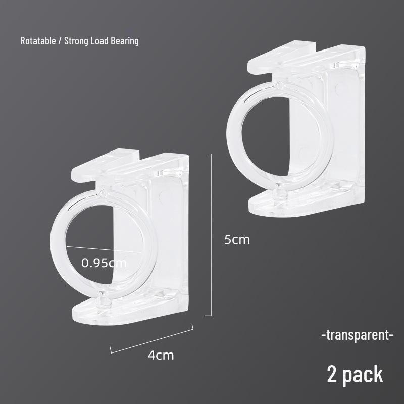 Transparent Rotatable Shower Curtain Rod Hook & Bracket - Punch-Free Installation прозрачный
Transparent Rotatable Shower Curtain Rod Hook & Bracket - Punch-Free Installation прозрачный