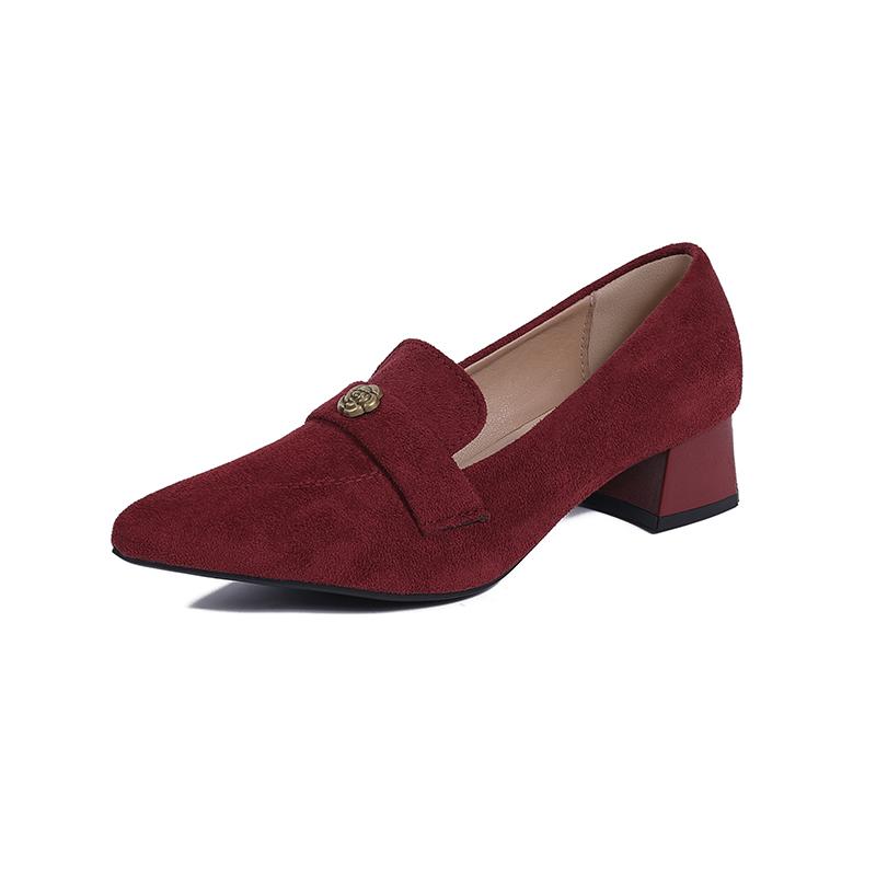 Metal Buckle Slip-on Low Top Single Shoes Fashion Pointed Toe Deep Mouth Mid-heel Shoes 35 вино красного
Metal Buckle Slip-on Low Top Single Shoes Fashion Pointed Toe Deep Mouth Mid-heel Shoes 35 вино красного