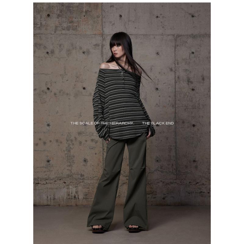 2025 New Autumn Striped Off-shoulder Long-sleeved Slim Loose T-shirt Hot Girl Pure Lust Style One-shoulder Top S сірий колір
2025 New Autumn Striped Off-shoulder Long-sleeved Slim Loose T-shirt Hot Girl Pure Lust Style One-shoulder Top S сірий колір