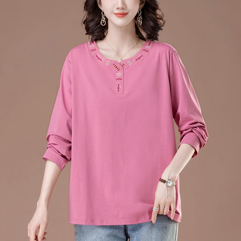 Women s Plus Size Embroidered Cotton Long Sleeve Shirt - Fashionable & Loose Fit for Middle-Aged and Elderly (Spring/Autumn) L
Women s Plus Size Embroidered Cotton Long Sleeve Shirt - Fashionable & Loose Fit for Middle-Aged and Elderly (Spring/Autumn) L