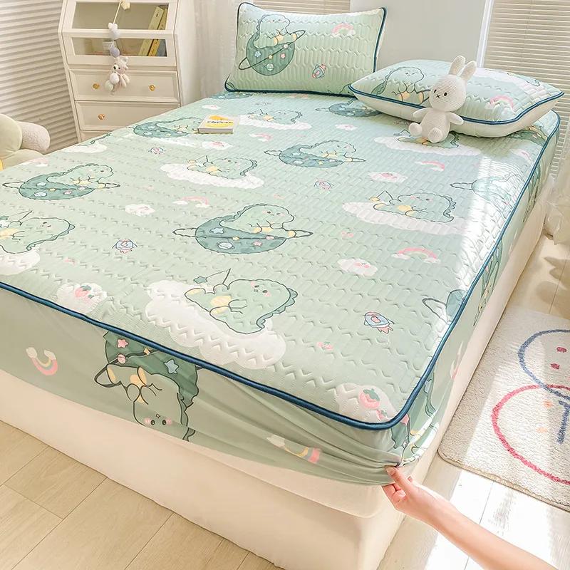 New Summer Mat Fitted Sheet Three-Piece Set Can Be Equipped with the Same Cool Silk Summer Quilt 150x200cm 3pcs
New Summer Mat Fitted Sheet Three-Piece Set Can Be Equipped with the Same Cool Silk Summer Quilt 150x200cm 3pcs