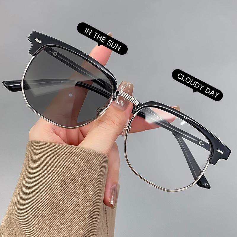 Ретро Фотохромные Очки Для Мужчин Классические Винтажные Полуободковые Модные Очки Фотохромные Очки Женский Аксессуар
Ретро Фотохромные Очки Для Мужчин Классические Винтажные Полуободковые Модные Очки Фотохромные Очки Женский Аксессуар