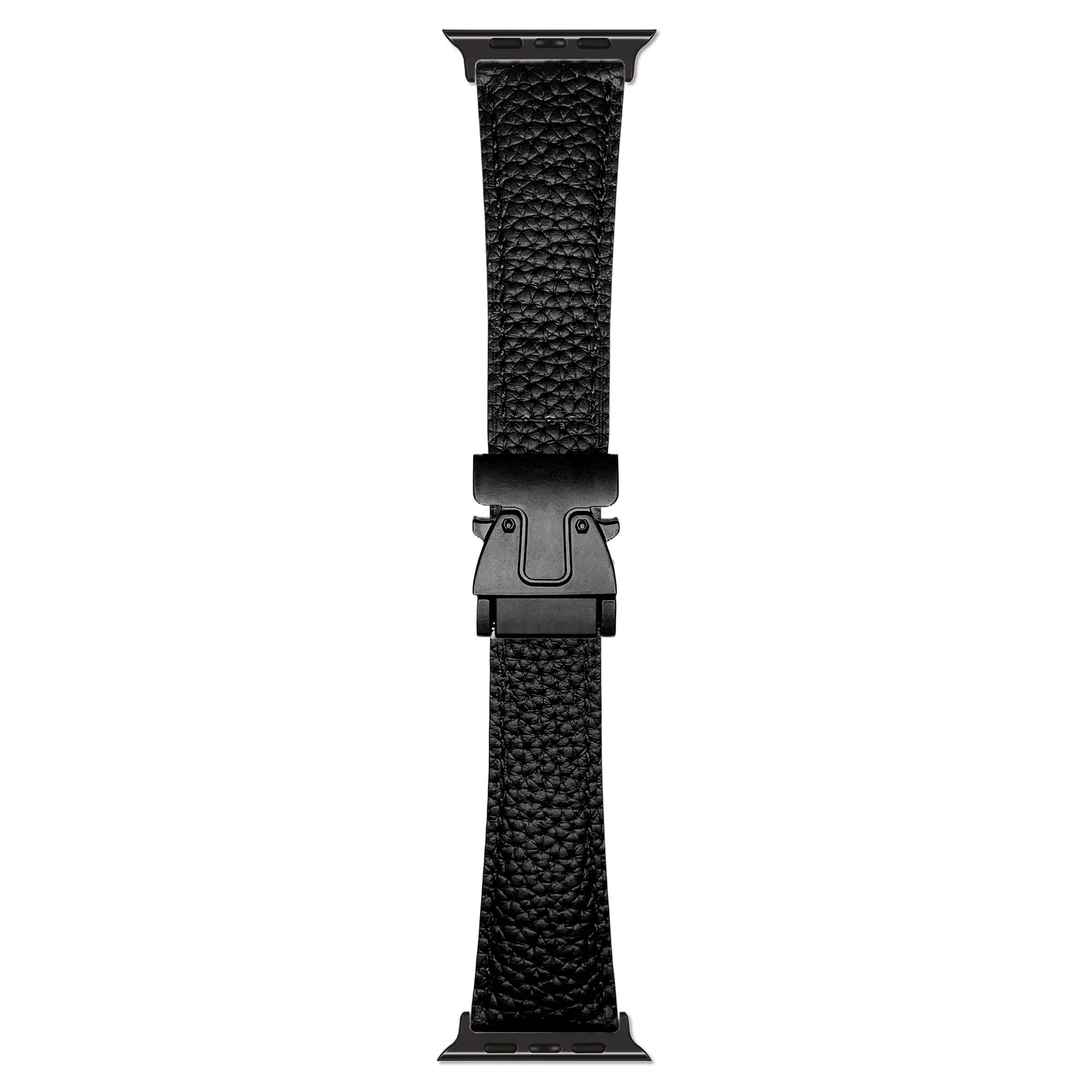 Genuine Cow Leather Strap for Apple Watch Series 10 9 8 7 SE 6 5 4 3 2 1 42mm 41mm 40mm 38mm Litchi Texture Magnetic Buckle Watch Band Black
Genuine Cow Leather Strap for Apple Watch Series 10 9 8 7 SE 6 5 4 3 2 1 42mm 41mm 40mm 38mm Litchi Texture Magnetic Buckle Watch Band Black