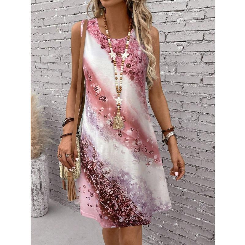 Women s Summer Printed Sleeveless Casual Vacation Dress Back To School Clothes Women Vintage Dress Boho Female Clothing Top L
Women s Summer Printed Sleeveless Casual Vacation Dress Back To School Clothes Women Vintage Dress Boho Female Clothing Top L