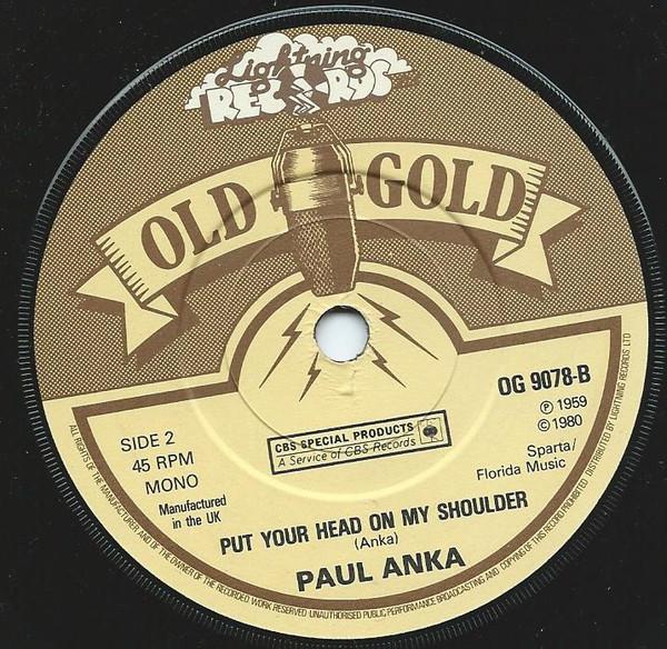 7inch Record PAUL ANKA Lonely Boy OG9078 Old Gold 1980 UK Rock Used
7inch Record PAUL ANKA Lonely Boy OG9078 Old Gold 1980 UK Rock Used