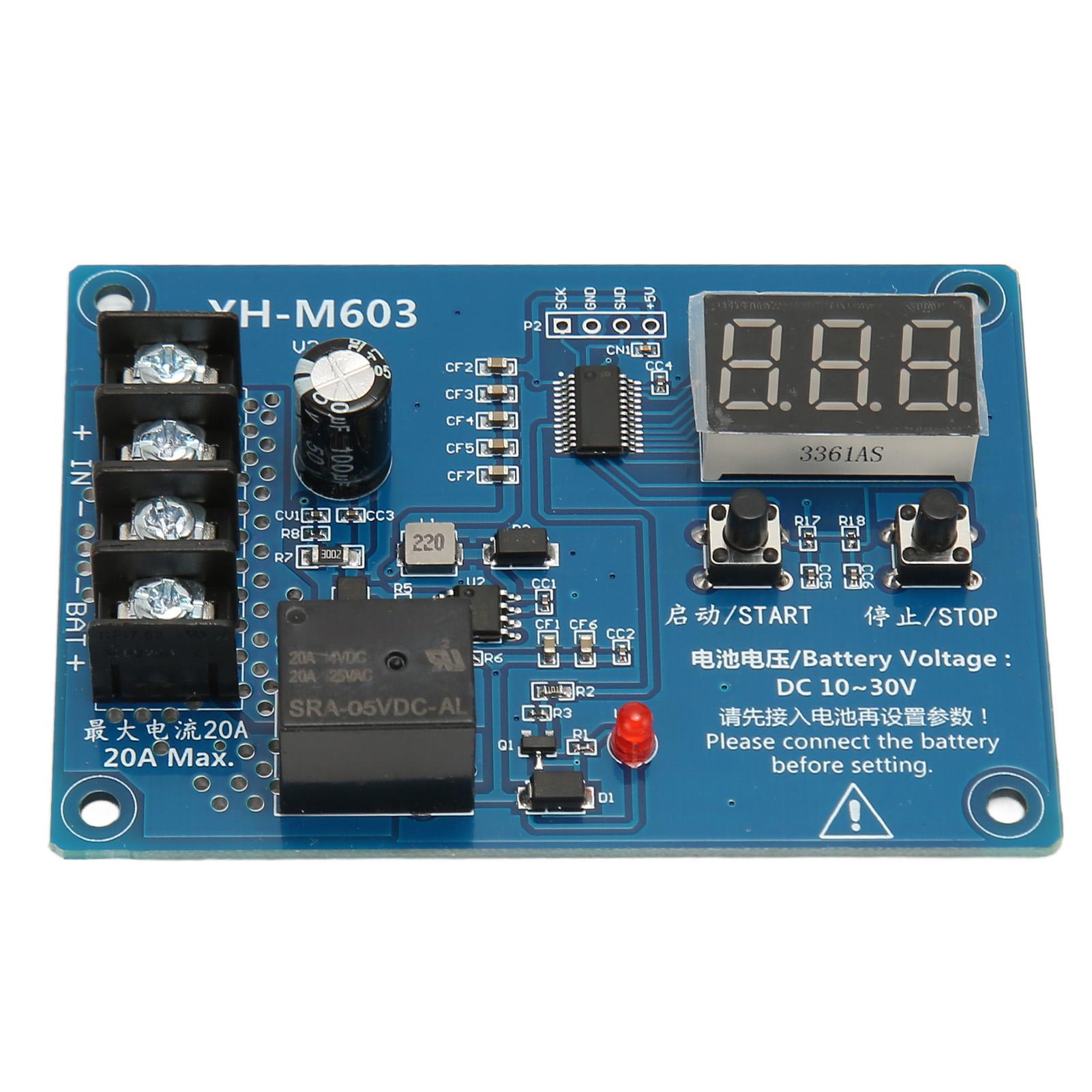 XH M603 Модуль контролю заряду Професійна плата захисту перемикача літієвої батареї 12–24 В зі світлодіодним дисплеєм
XH M603 Модуль контролю заряду Професійна плата захисту перемикача літієвої батареї 12–24 В зі світлодіодним дисплеєм