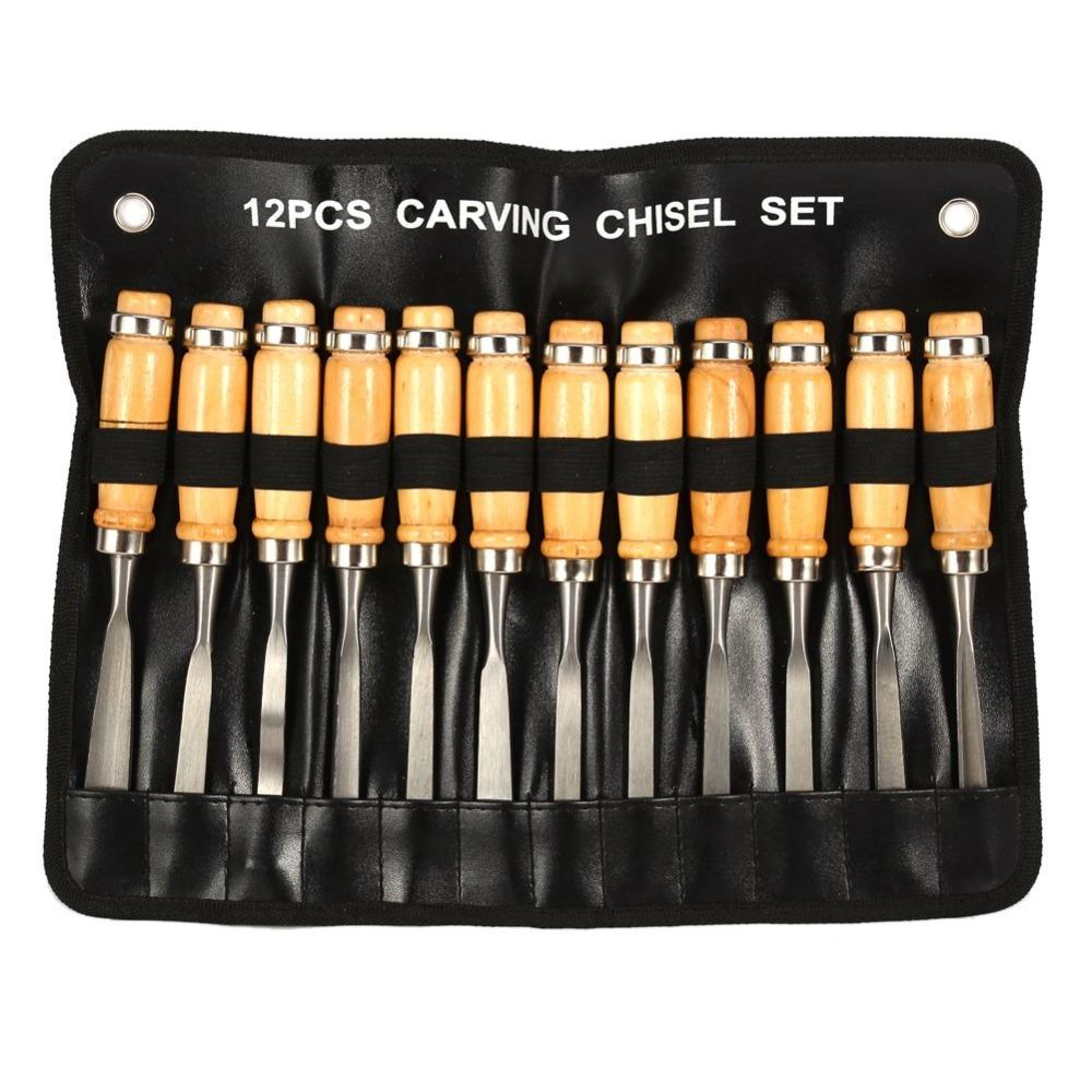 12pcs Steel Hammer End Wood Carving Chisel Set Wood Gouge Turning Tools For Beginners
12pcs Steel Hammer End Wood Carving Chisel Set Wood Gouge Turning Tools For Beginners
