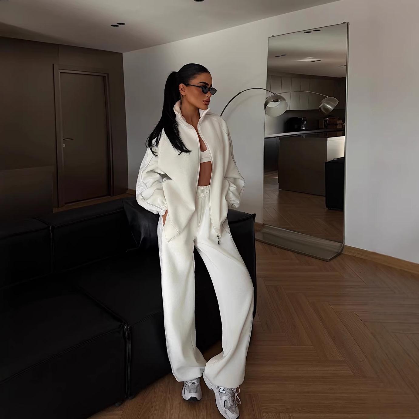 2026 Women s Spring/Autumn Striped Colorblock Zipper Cardigan & Long Pants Two-Piece Set Large белый
2026 Women s Spring/Autumn Striped Colorblock Zipper Cardigan & Long Pants Two-Piece Set Large белый