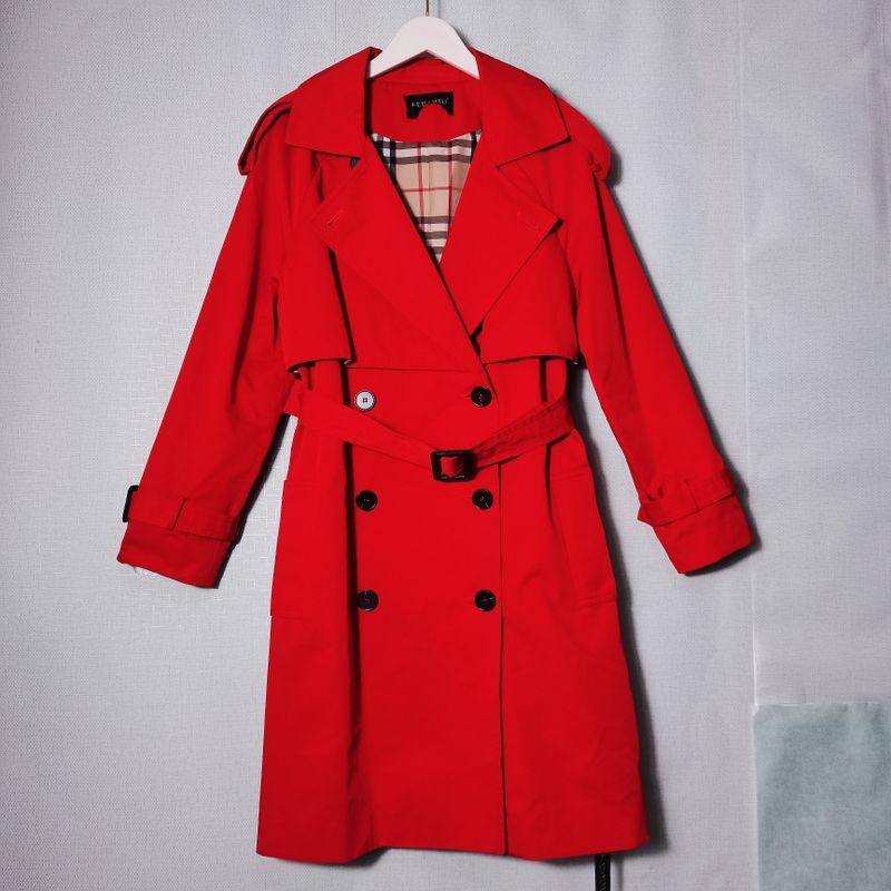 Brand Cut Double-Breasted Belt Waist-Tight Classic Mid Length Long Length Windbreaker Women s Red British Style Coat Autumn Small Red L
Brand Cut Double-Breasted Belt Waist-Tight Classic Mid Length Long Length Windbreaker Women s Red British Style Coat Autumn Small Red L