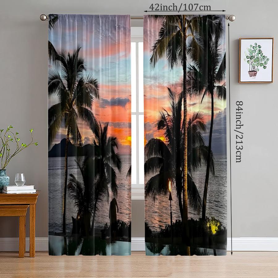 2 шт.- Полиэстеровые шторы в корейском стиле с пальмами и кокосовыми деревьями, шторы с кулиской 42*84, украшение для спальни, гостиной, домашней комнаты 29Wx64L(75x166CM)x2
2 шт.- Полиэстеровые шторы в корейском стиле с пальмами и кокосовыми деревьями, шторы с кулиской 42*84, украшение для спальни, гостиной, домашней комнаты 29Wx64L(75x166CM)x2