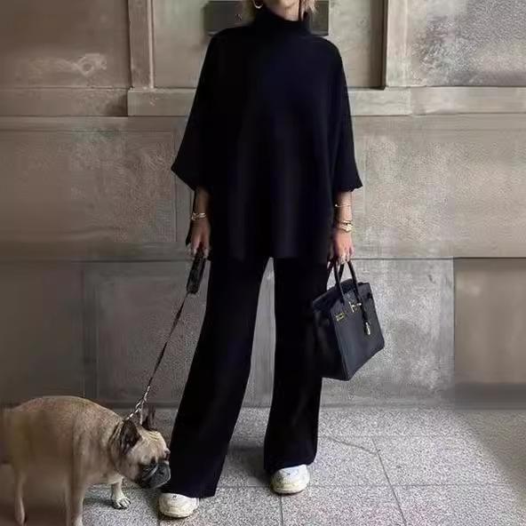 2025 Повседневный однотонный женский комплект из двух предметов S чёрный
2025 Повседневный однотонный женский комплект из двух предметов S чёрный