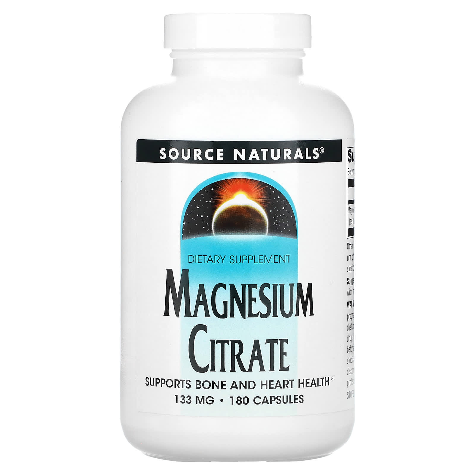 Magnesium Citrate, 133 mg, 180 Capsules
Magnesium Citrate, 133 mg, 180 Capsules