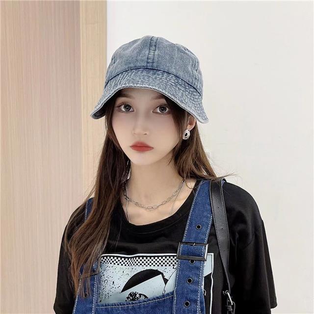 Винтажная цветная градиентная джинсовая шляпа от солнца Черная Светло-голубая Темно-синяя джинсовая шляпа Солнце StyleC