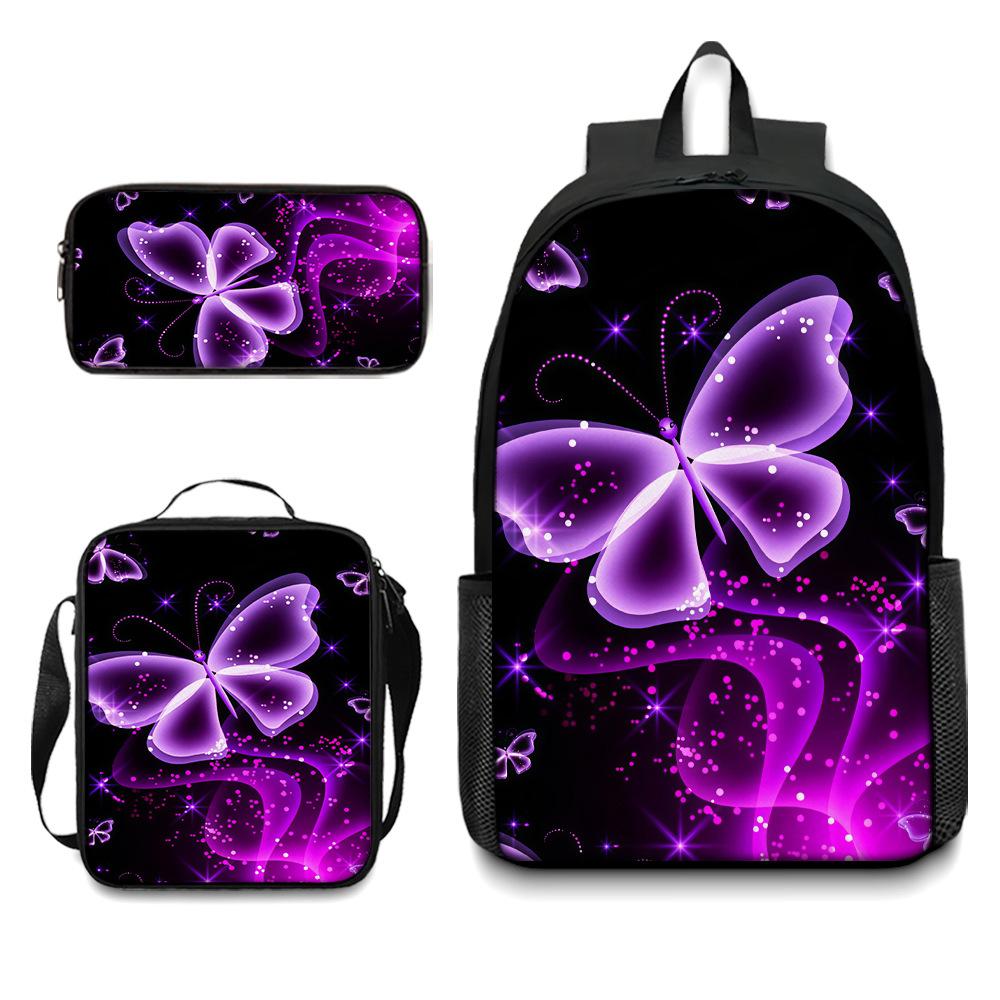 Фиолетовый рюкзак с бабочкой, детский рюкзак-тройка для начальной школы, сумка для еды, пенал, модный и универсальный, портативный и милый. Pencil case
Фиолетовый рюкзак с бабочкой, детский рюкзак-тройка для начальной школы, сумка для еды, пенал, модный и универсальный, портативный и милый. Pencil case