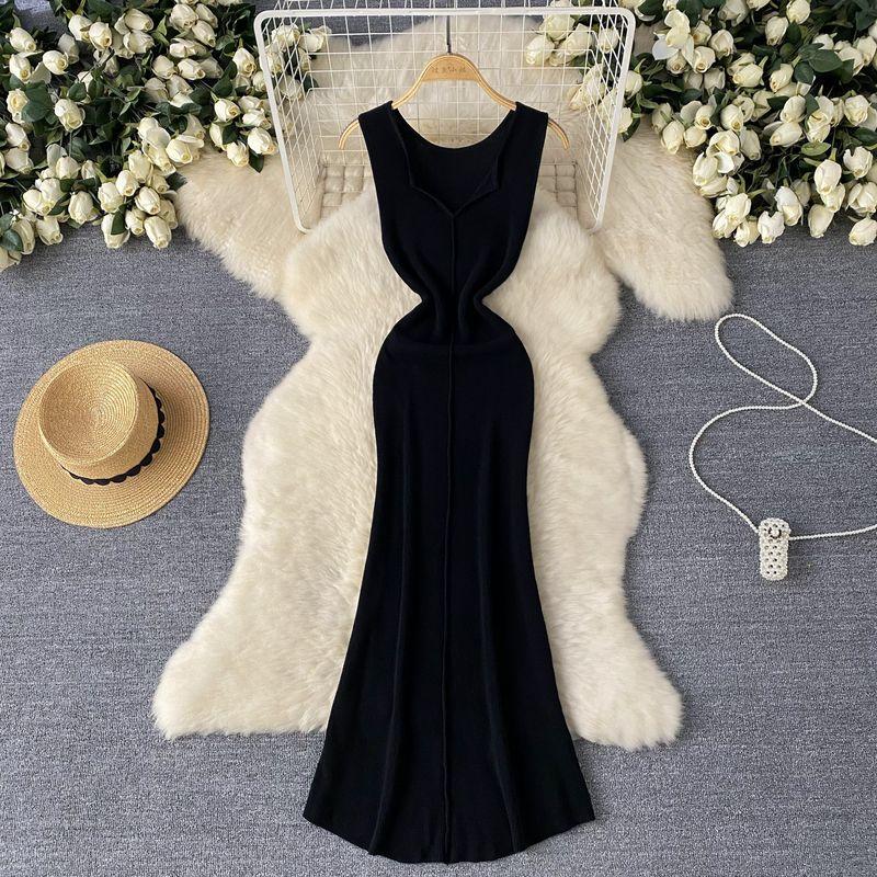 Сексуальное элегантное платье светской львицы, женское стильное платье с V-образным вырезом без рукавов, приталенное, миди, вязаная юбка, платье-русалка Black All yards
Сексуальное элегантное платье светской львицы, женское стильное платье с V-образным вырезом без рукавов, приталенное, миди, вязаная юбка, платье-русалка Black All yards