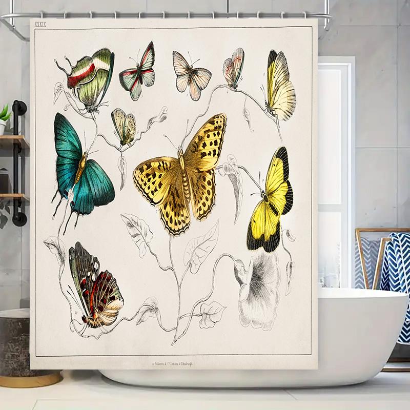 Beautiful Butterfly Print Shower Curtain Blacklight Reveal Hidden Messages High Quality Fabric for Bathroom Decorations 90x180cm
Beautiful Butterfly Print Shower Curtain Blacklight Reveal Hidden Messages High Quality Fabric for Bathroom Decorations 90x180cm