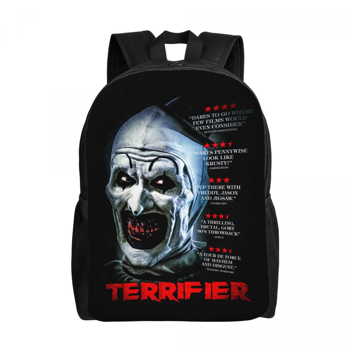 Хелловін Клоун Фільм Жахів Terrifier Рюкзак для Чоловіків Жінок Водонепроникний Шкільний Коледжний Сумка З Принтом Сумка для Книг 16 inches
Хелловін Клоун Фільм Жахів Terrifier Рюкзак для Чоловіків Жінок Водонепроникний Шкільний Коледжний Сумка З Принтом Сумка для Книг 16 inches
