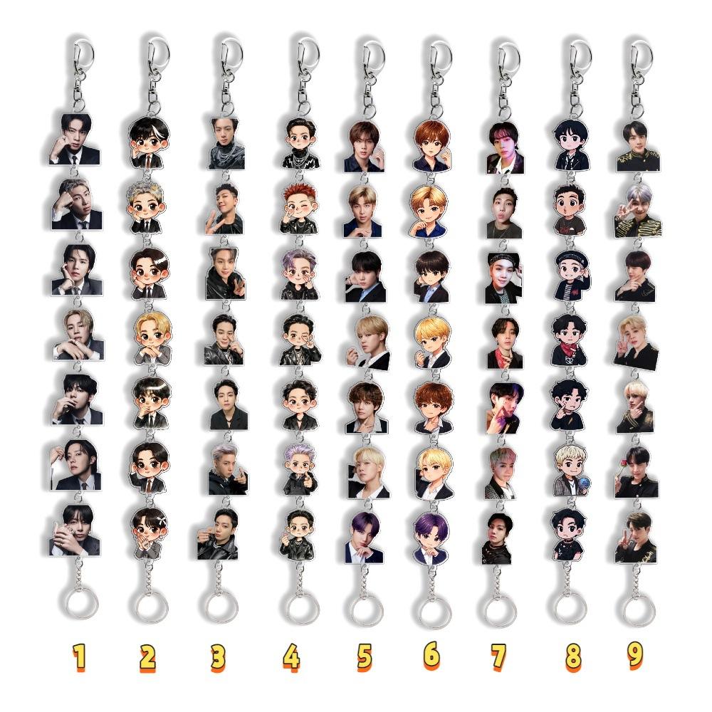 9pcs BTS Multi-Charm Keychain Chain, Bangtan Boys Member Real Photo/Cartoon String Keyring, Cute Kpop ARMY Fans Bag Charm Pendant 9pcs
9pcs BTS Multi-Charm Keychain Chain, Bangtan Boys Member Real Photo/Cartoon String Keyring, Cute Kpop ARMY Fans Bag Charm Pendant 9pcs