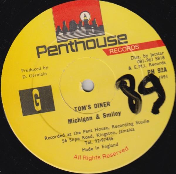 12inch Record MICHIGAN & SMILEY - Tom s Diner PH92 Penthouse Recor 1991 UK Reggae, Ska & Dub Used
12inch Record MICHIGAN & SMILEY - Tom s Diner PH92 Penthouse Recor 1991 UK Reggae, Ska & Dub Used
