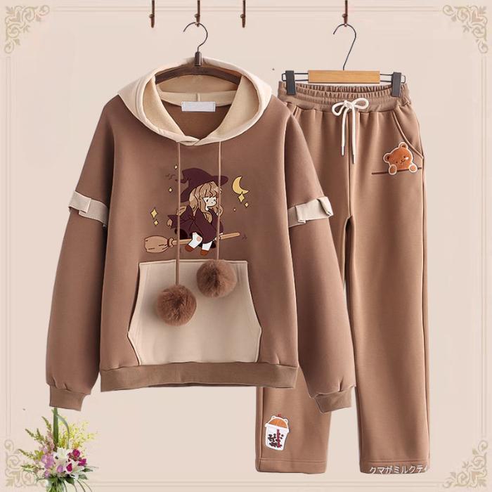 осень Женский спортивный костюм повседневный Оверсайз милый мультяшный принт Комплект из двух частей Женский молодежный Преппи стиль толстовки и брючные костюмы для женщин уличная одежда XL
осень Женский спортивный костюм повседневный Оверсайз милый мультяшный принт Комплект из двух частей Женский молодежный Преппи стиль толстовки и брючные костюмы для женщин уличная одежда XL