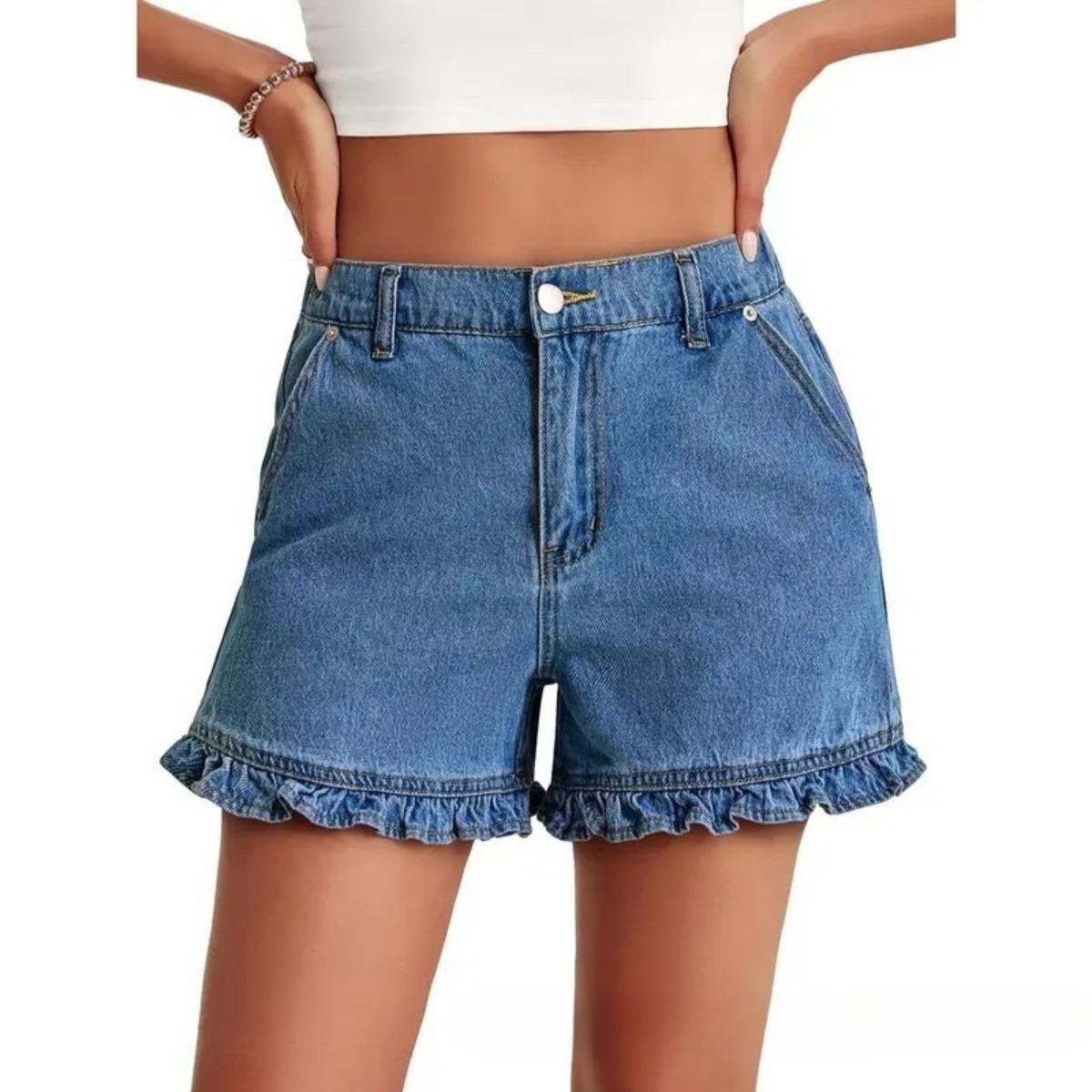 Retro Women s Casual Denim Shorts, Summer New Fashionable Versatile High-waisted Shorts XXXL темно-синього кольору
Retro Women s Casual Denim Shorts, Summer New Fashionable Versatile High-waisted Shorts XXXL темно-синього кольору