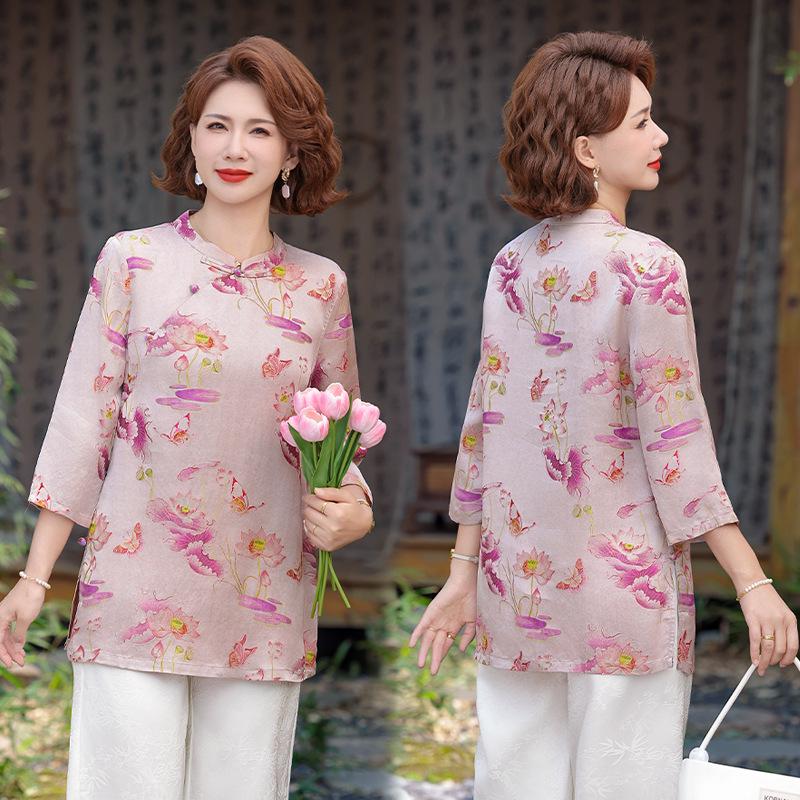 Stylish Blouse for Women Aged 40-60: Fashionable Summer Wear for Middle-Aged and Older Moms 5XL (155-165 kg)
Stylish Blouse for Women Aged 40-60: Fashionable Summer Wear for Middle-Aged and Older Moms 5XL (155-165 kg)