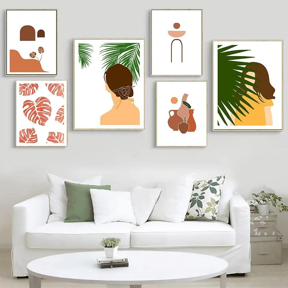 Wall Art Print for Living Room Home Tropical Plants Leaves Poster Geometric Abstract Lines Girls Picture
Wall Art Print for Living Room Home Tropical Plants Leaves Poster Geometric Abstract Lines Girls Picture