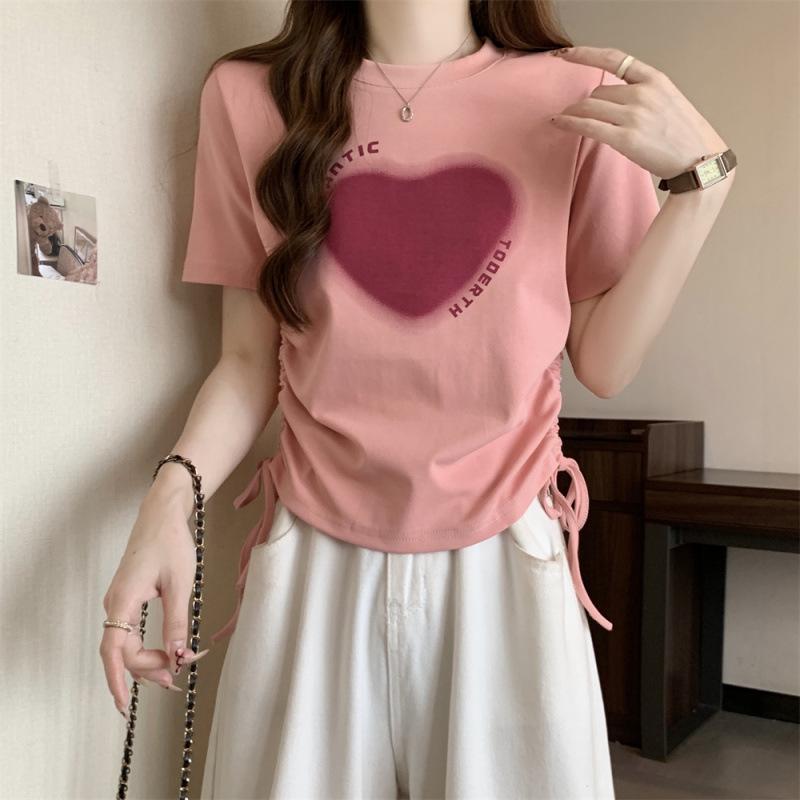 Женский летний вязаный топ с принтом сердец на кулиске - Милый и стройнящий Large
Женский летний вязаный топ с принтом сердец на кулиске - Милый и стройнящий Large