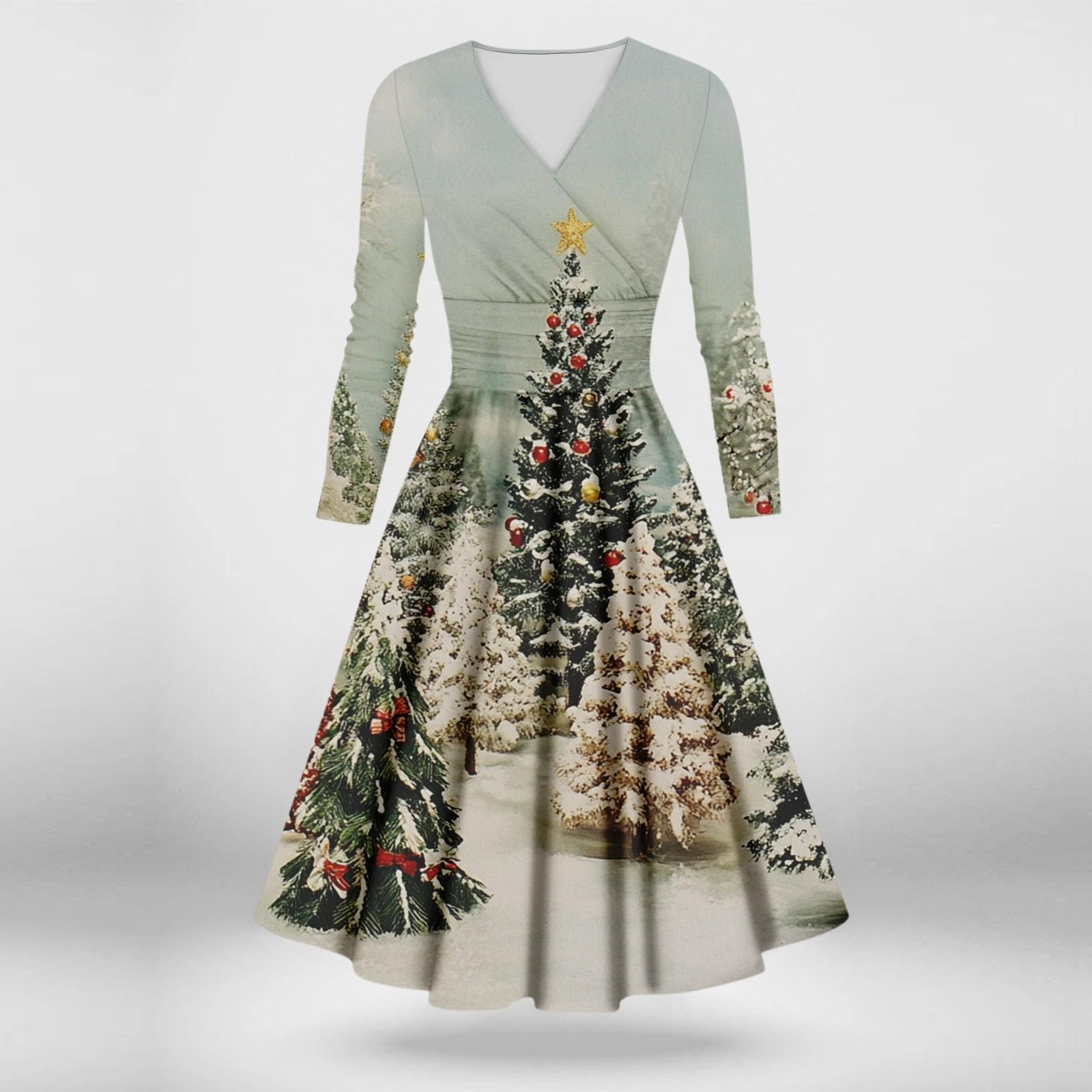 Жіноча повсякденна та модна різдвяна сексуальна сукня з довгими рукавами та V-подібним вирізом S
Жіноча повсякденна та модна різдвяна сексуальна сукня з довгими рукавами та V-подібним вирізом S