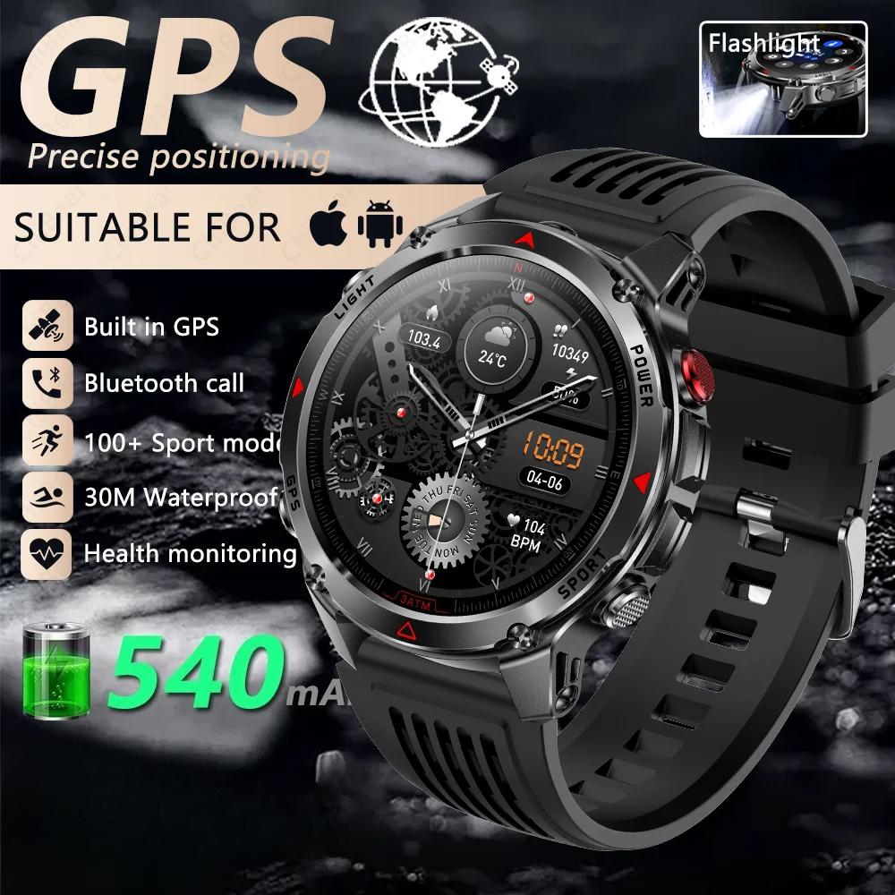 New Military Grade Smart Watch Men Bulit-in GPS Compass 3ATM Waterproof BT Call Health Sport Smartwatch For Android IOS чорний
New Military Grade Smart Watch Men Bulit-in GPS Compass 3ATM Waterproof BT Call Health Sport Smartwatch For Android IOS чорний