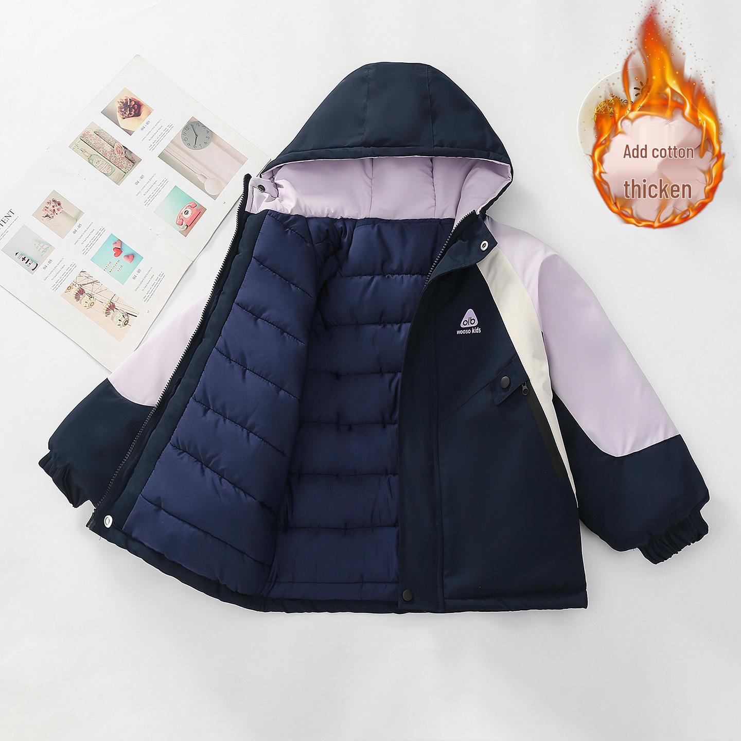 Girls Hooded Cotton Padded Coat - 2025 New Style, Thickened Winter Jacket for Junior High, Middle & Big Kids 150 cm темно-синього кольору
Girls Hooded Cotton Padded Coat - 2025 New Style, Thickened Winter Jacket for Junior High, Middle & Big Kids 150 cm темно-синього кольору