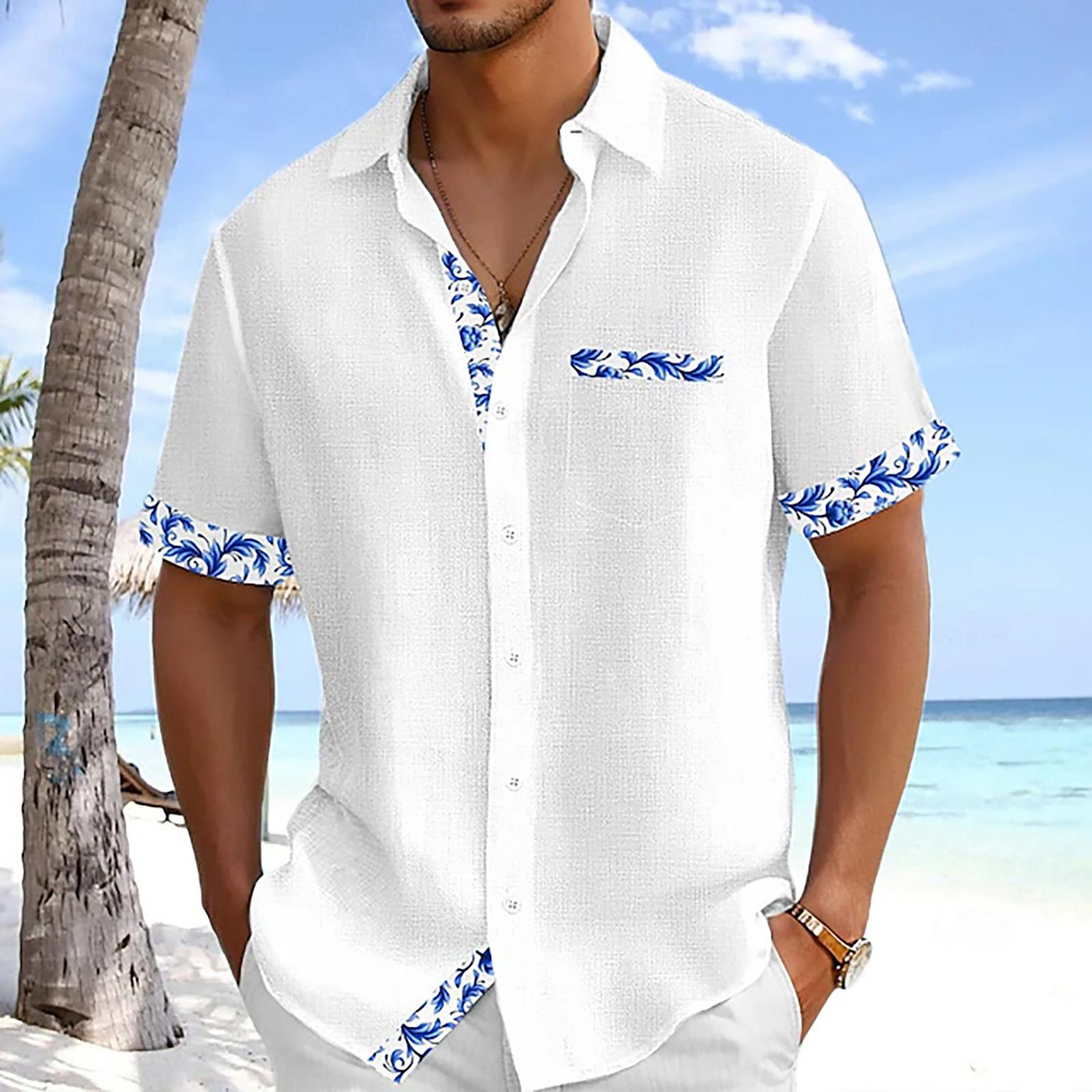 Чоловічі вінтажні сорочки для боулінгу з коротким рукавом, літня пляжна сорочка L білий
Чоловічі вінтажні сорочки для боулінгу з коротким рукавом, літня пляжна сорочка L білий