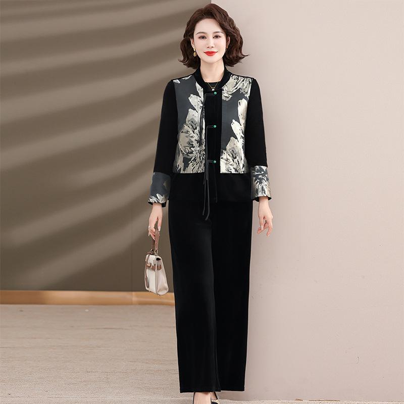 Mom s New Chinese Style Spring & Autumn Two-Piece Top Set for Middle-Aged & Elderly 3XL
Mom s New Chinese Style Spring & Autumn Two-Piece Top Set for Middle-Aged & Elderly 3XL