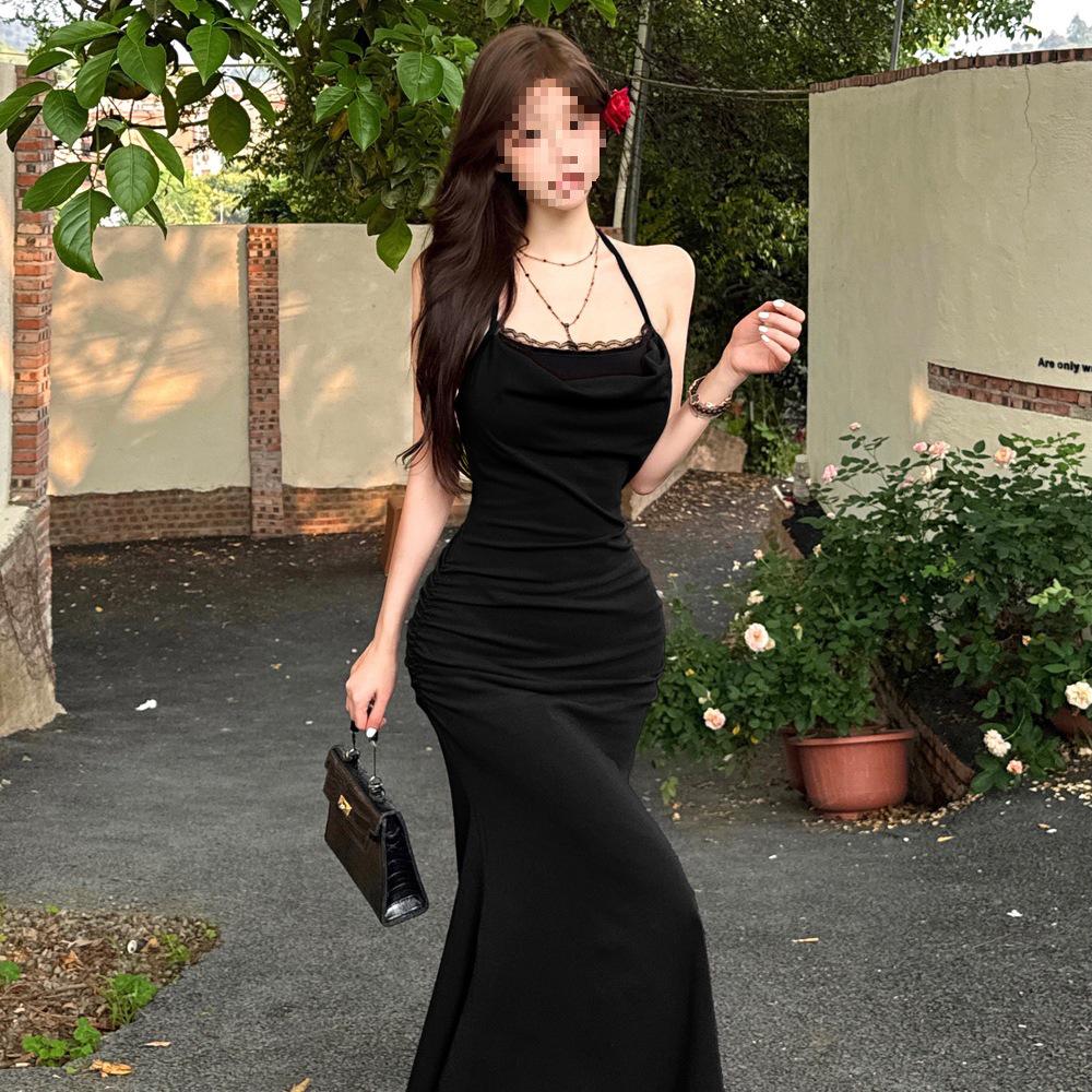 2025 Backless Butterfly Halter Dress with Chest Pads - Pure, Desirable, and Slimming Style Large чорний
2025 Backless Butterfly Halter Dress with Chest Pads - Pure, Desirable, and Slimming Style Large чорний