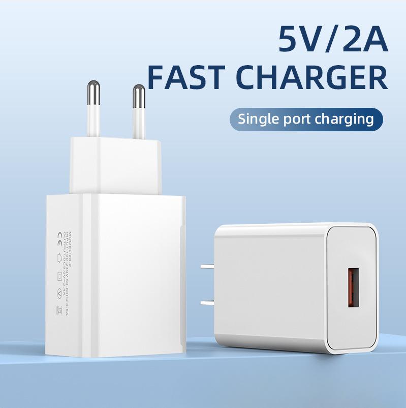 European Single-port Mobile Phone Fast Charging Single Charger Single Usb US-based 5V2A Charging Head Travel Charging Power Adapter
European Single-port Mobile Phone Fast Charging Single Charger Single Usb US-based 5V2A Charging Head Travel Charging Power Adapter