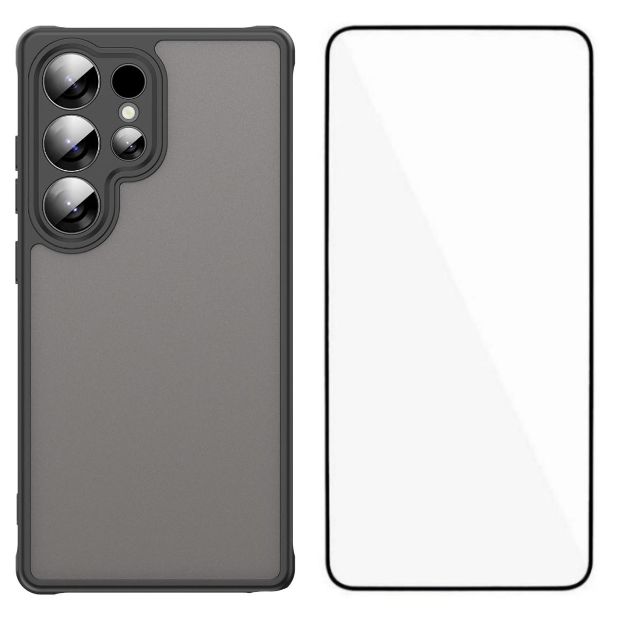 Для Samsung Galaxy S24 Ultra Чехол с защитной пленкой WANLONFENG Серия FD Кожа на ощупь ТПУ ПК Задняя крышка телефона Black
Для Samsung Galaxy S24 Ultra Чехол с защитной пленкой WANLONFENG Серия FD Кожа на ощупь ТПУ ПК Задняя крышка телефона Black