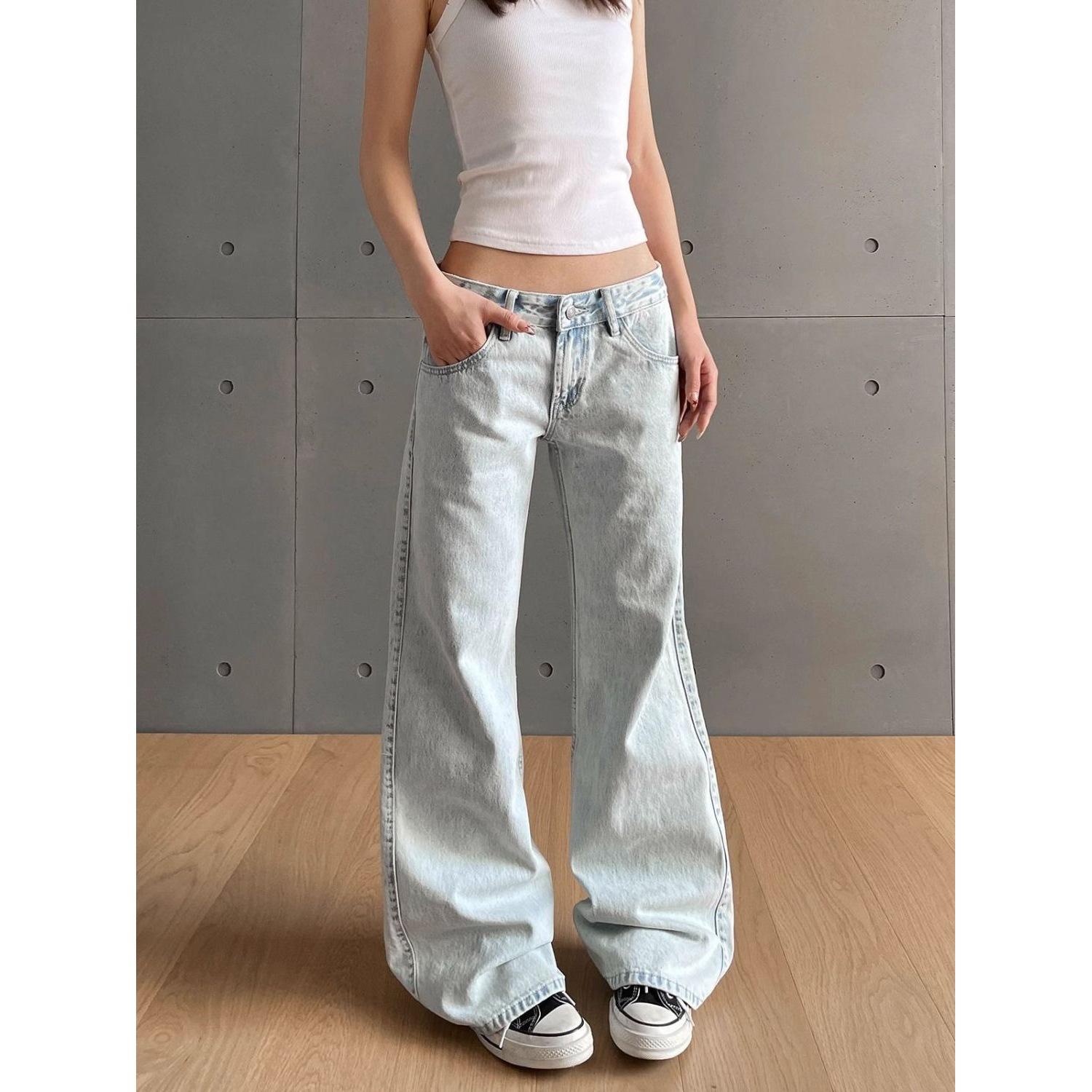 Women Y2k Vintage Jeans Low Waist Zipper Button Solid Trousers with Pockets Aesthetic Streetwear Washed Jeans XL
Women Y2k Vintage Jeans Low Waist Zipper Button Solid Trousers with Pockets Aesthetic Streetwear Washed Jeans XL